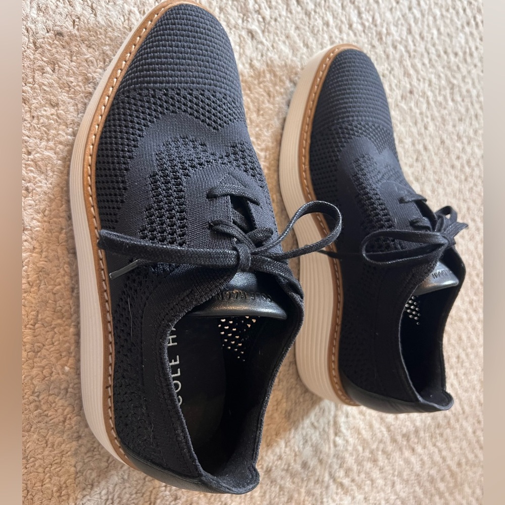 Cole Haan Black Platform Oxfords - Picture 2 of 4